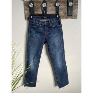 J BRAND Womens Distressed Denim Jeans Mid-Rise Ankle Length Size 25